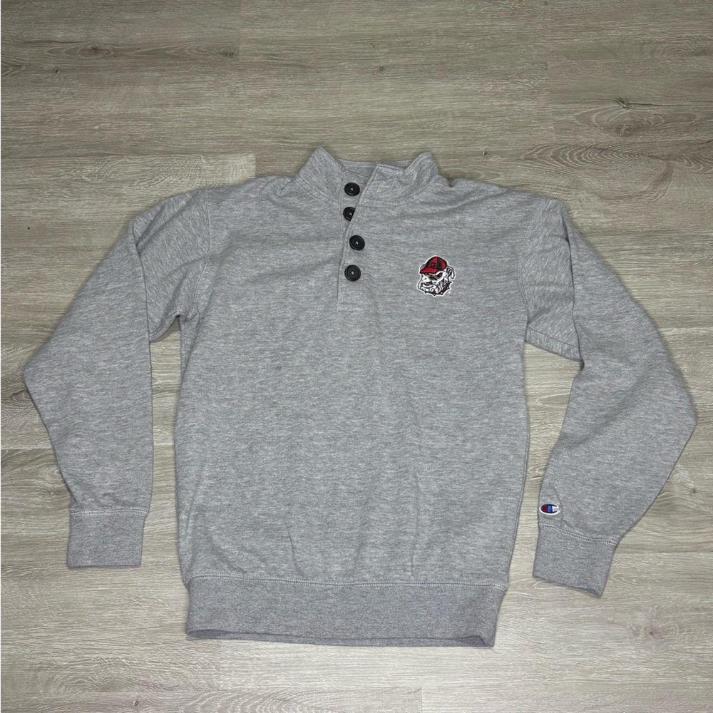 Champion Georgia Bulldog button up sweater
